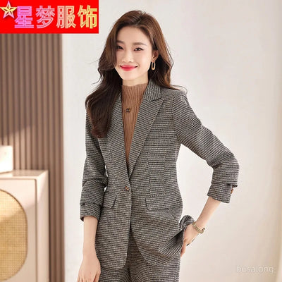 Fashion Suit for Petite Women Flared Pants Suit Workwear High-end