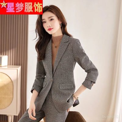 Fashion Suit for Petite Women Flared Pants Suit Workwear High-end
