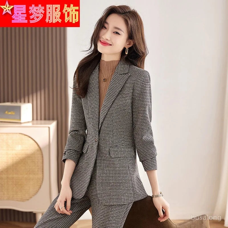 Fashion Suit for Petite Women Flared Pants Suit Workwear High-end